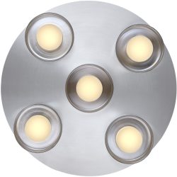 Deckenlampe Dune Silber Aluminium/Eisen 44 cm - LED - Lichtfarbe: Warmweiss - Deckenlampe- LED Energiesparlampe
