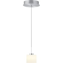 Pendellampe Elli Silber Aluminium/Eisen 26 cm - Farbe: Aluminium eloxiert - LED - Lichtfarbe: Warmweiss - Pendellampe- LED Energiesparlampe
