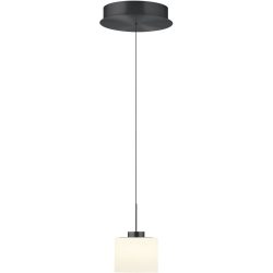 Pendellampe Elli Grau Aluminium/Eisen 26 cm - Farbe: anthrazit eloxiert - LED - Lichtfarbe: Warmweiss - Pendellampe- LED Energiesparlampe