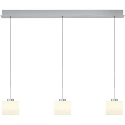 Pendellampe Elli Silber Aluminium/Eisen 110 cm - Farbe: Aluminium eloxiert - LED - Lichtfarbe: Warmweiss - Pendellampe- LED Energiesparlampe