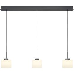 Pendellampe Elli Grau Aluminium/Eisen 110 cm - Farbe: anthrazit eloxiert - LED - Lichtfarbe: Warmweiss - Pendellampe- LED Energiesparlampe