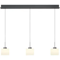 Pendellampe Elli Grau Aluminium/Eisen 110 cm - Farbe: anthrazit eloxiert - LED - Lichtfarbe: Warmweiss - Pendellampe- LED Energiesparlampe