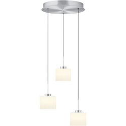 Pendellampe Elli Silber Aluminium/Eisen 43 cm - Farbe: Aluminium eloxiert - LED - Lichtfarbe: Warmweiss - Pendellampe- LED Energiesparlampe