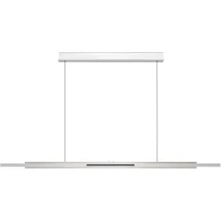 Pendellampe Whippy Silber Aluminium/Eisen - Farbe: Aluminium eloxiert - LED - Lichtfarbe: Warmweiss - Kaltes Tagesweiss - Pendellampe- LED