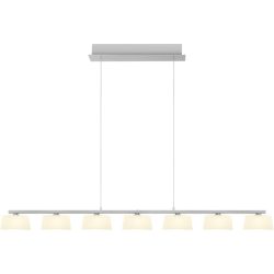Pendellampe View Silber Aluminium/Eisen 117 cm - Farbe: Aluminium matt - LED - Lichtfarbe: Warmweiss - Pendellampe- LED Energiesparlampe