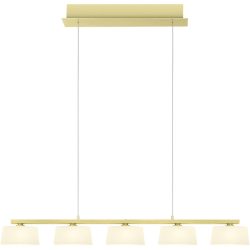 Pendellampe View Beige Aluminium/Eisen 85 cm - Farbe: champagner - LED - Lichtfarbe: Warmweiss - Pendellampe- LED Energiesparlampe