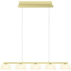 Pendellampe View Beige Aluminium/Eisen 85 cm - Farbe: champagner - LED - Lichtfarbe: Warmweiss - Pendellampe- LED Energiesparlampe