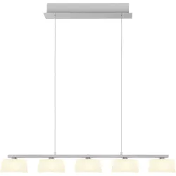 Pendellampe View Silber Aluminium/Eisen 85 cm - Farbe: Aluminium matt - LED - Lichtfarbe: Warmweiss - Pendellampe- LED Energiesparlampe