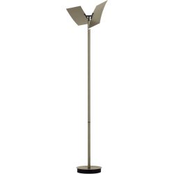 Stehlampe Twice Bronze Aluminium/Eisen 185 cm - LED - Lichtfarbe: Extra warmweiss - Helles Neutralweiss - Stehlampe- LED Energiesparlampe