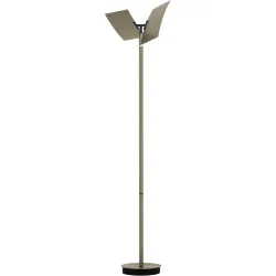 Stehlampe Twice Bronze Aluminium/Eisen 185 cm - LED - Lichtfarbe: Extra warmweiss - Helles Neutralweiss - Stehlampe- LED Energiesparlampe