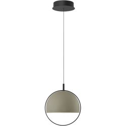 Pendellampe Hoop Grün Aluminium/Eisen 30 cm - Farbe: Olivgrün - LED - Lichtfarbe: Warmweiss - Pendellampe- LED Energiesparlampe