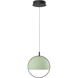 Pendellampe Hoop Grün Aluminium/Eisen 30 cm - Farbe: mintgrün - LED - Lichtfarbe: Warmweiss - Pendellampe- LED Energiesparlampe
