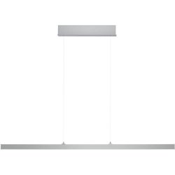 Pendellampe Karo Silber Aluminium/Eisen 130 cm - Farbe: Aluminium matt - LED - Lichtfarbe: Extra warmweiss - Helles Neutralweiss - Pendellampe- LED
