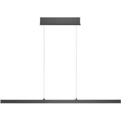 Pendellampe Karo Grau Aluminium/Eisen 130 cm - Farbe: anthrazit eloxiert - LED - Lichtfarbe: Extra warmweiss - Helles Neutralweiss - Pendellampe- LED