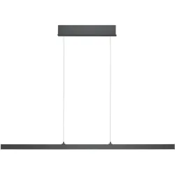 Pendellampe Karo Grau Aluminium/Eisen 130 cm - Farbe: anthrazit eloxiert - LED - Lichtfarbe: Extra warmweiss - Helles Neutralweiss - Pendellampe- LED