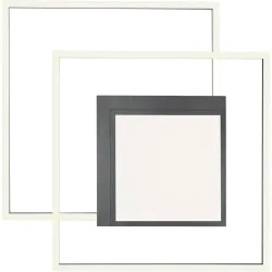Deckenlampe Karo Grau Aluminium/Eisen 62 cm - Farbe: anthrazit eloxiert - LED - Lichtfarbe: Extra warmweiss - Helles Neutralweiss - Deckenlampe- LED