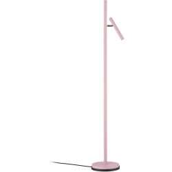 Stehlampe Streak-B Rosa Aluminium/Eisen 134 cm - Farbe: hellrosa - LED - Lichtfarbe: Warmweiss - Stehlampe- LED Energiesparlampe