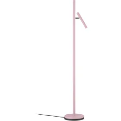 Stehlampe Streak-B Rosa Aluminium/Eisen 134 cm - Farbe: hellrosa - LED - Lichtfarbe: Warmweiss - Stehlampe- LED Energiesparlampe