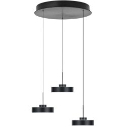 Pendellampe Spencer Grau Aluminium/Eisen 43 cm - Farbe: anthrazit eloxiert - LED - Lichtfarbe: Warmweiss - Pendellampe- LED Energiesparlampe