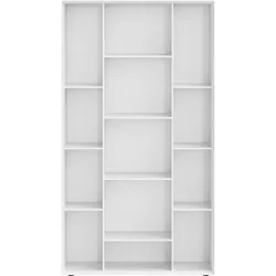 Regal Sleek Weiss Holz 100 cm 180 cm 30 cm - Material: MDF - Regal