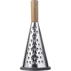 Raffel Wipe Schwarz/Grau/Braun Edelstahl/Holz 12.4 cm - Farbe: schwarz / chrom / braun - Reibe