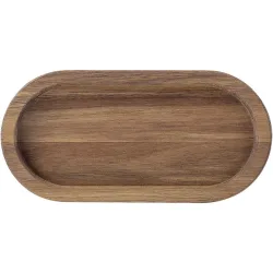 Tablett Ronda Braun Holz 24 cm 12 cm - Material: Akazie - Tablett