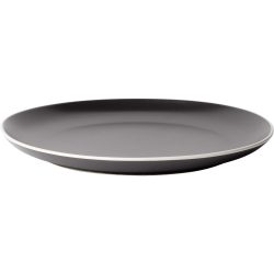 Teller flach Elements Yin & Yang Schwarz Steinzeug 22 cm - Teller flach