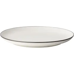 Teller flach Elements Yin & Yang Weiss Steinzeug 27 cm - Teller flach