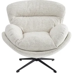 Sessel Beige meliert Metall/Polyester - Material: Polyester/Metall - Sessel