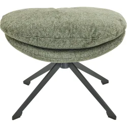Hocker Polly Grün Metall/Polyester B 64 H 30 cm - Farbe: dunkelgrün - Material: Polyester/Metall - Hocker