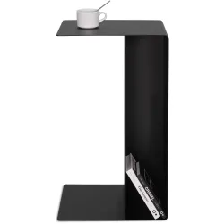 Spinder Design Beistelltisch Hesta Schwarz Metall 30 cm - Material: Stahl - Beistelltisch