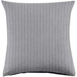 Kissenbezug Emma 65x65cm lightgrey Stripe - Farbe: hellgrau - Material: 100% Baumwoll-Flanell, Heather Melange Optik - Kissenbezug