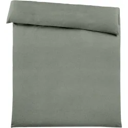 Duvetbezug Emma 160x210cm agave green - Farbe: grün - Material: 100% Baumwoll-Flanell, Heather Melange Optik - Duvetbezug