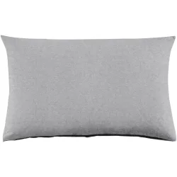 Kissenbezug Emma 50x70cm lightgrey - Farbe: hellgrau - Material: 100% Baumwoll-Flanell, Heather Melange Optik - Kissenbezug