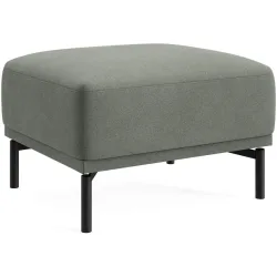 Hocker Maja Grau Stoff 71 cm 46 cm - Farbe: OSAKA - 13 khaki - Möbel Konfigurator: Traummöbel individuell zusammenstellen - Hocker