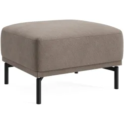 Hocker Maja Braun Stoff 71 cm 46 cm - Farbe: OSAKA - 5/2 dark brown - Möbel Konfigurator: Traummöbel individuell zusammenstellen - Hocker