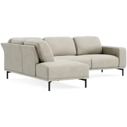 Ecksofa Maja Gelb Stoff 249 cm 207 cm - Farbe: LODGE - 24 gold - Möbel Konfigurator: Traummöbel individuell zusammenstellen - Ecksofa