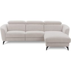Simba Beige Stoff 261 cm 183 cm - Material: Chenille - Ecksofa