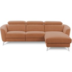 Ecksofa Simba Rot Stoff 261 cm 183 cm - Farbe: Ziegelrot - Material: Chenille - Ecksofa