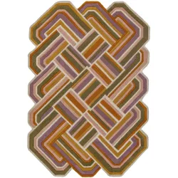Teppich Kerina Mehrfarbig Wolle B 160 T 230 cm - Farbe: rosa - Material: 100% WOLLE