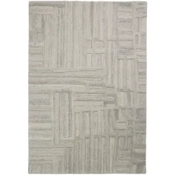 Teppich Elmora Beige Wolle B 140 T 200 cm - Farbe: Natur - Material: 100% WOLLE