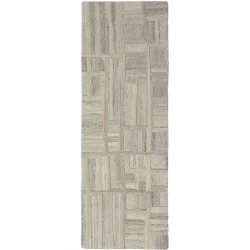 Teppich Elmora Beige Wolle B 80 T 300 cm - Farbe: Natur - Material: 100% WOLLE