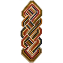 Teppich Kerina Mehrfarbig Wolle B 80 T 300 cm - Farbe: rot - Material: 100% WOLLE