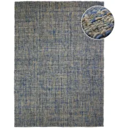 Teppich Hollena Blau Wolle B 200 T 290 cm - Material: 100% WOLLE