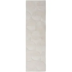 Teppich Gabby Beige Wolle B 60 T 230 cm - Farbe: Natur - Material: 100% WOLLE