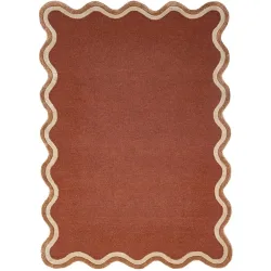 Teppich Rennia Orange Wolle/Viskose B 200 T 290 cm - Farbe: terrakotta