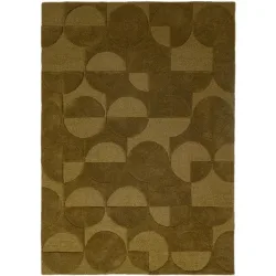 Teppich Gabby Grün Wolle B 160 T 230 cm - Farbe: olivgrün - Material: 100% WOLLE