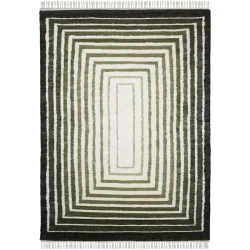 Teppich Bexton Grün Baumwolle/Wolle B 200 T 300 cm - Material: Wolle/Mischfasern