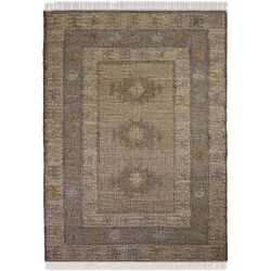 Teppich Avelia Beige Jute/Baumwolle/Wolle B 200 T 290 cm - Farbe: Natur