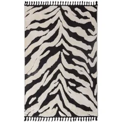 Teppich Elsinor Weiss Polyester B 200 T 300 cm - Farbe: Natur - Material: 100% Polyester